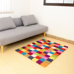 Felt Multi color designed rug