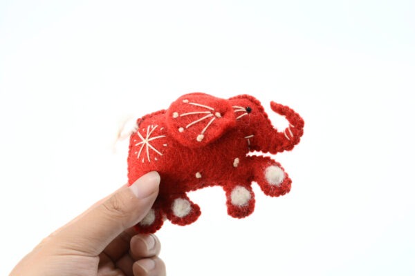 Red felt Christmas elephant