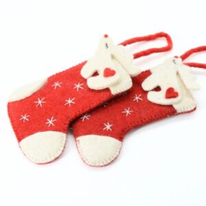 Felt Christmas red stockings