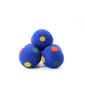 Colorful Dotted - Felt blue ball