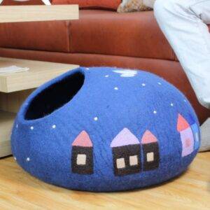 Needle felt designed cat cave