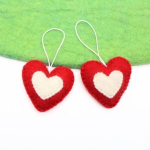 Handmade felt Heart hanging