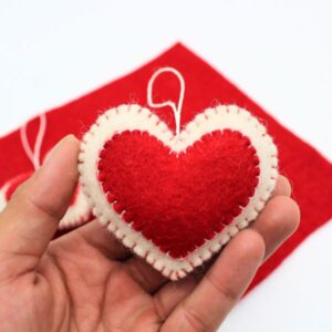 Wool christmas heart