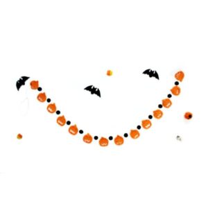 Felt Halloween pumpkin garland