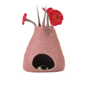 Felt floral cat house