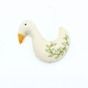 Handmade Felt Hanging Swan