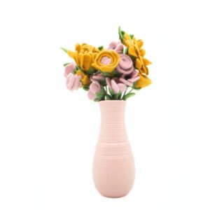 2 pcs flower set - yellow and pink flower