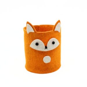 Orange Colored Fox Designed Basket