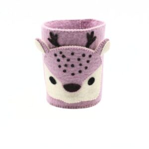 Purple Color Cute  Deer Basket