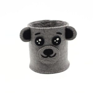 Wool Felt Bear Basket
