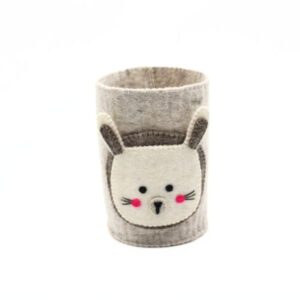 Felt Cute Grey Bunny  Baskets