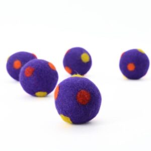 Purple Colored Wool Balls