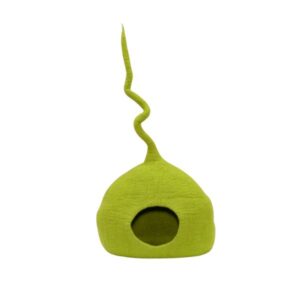 Green Colored Felt Cat House
