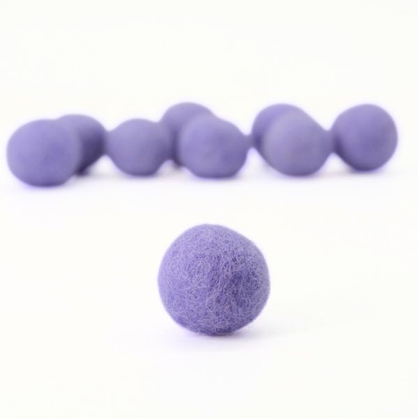 Handmade Felt Purple Colored balls - Image 5