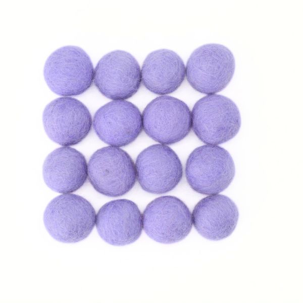 Handmade Felt Purple Colored balls - Image 3