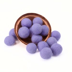 Handmade Felt Purple Colored balls