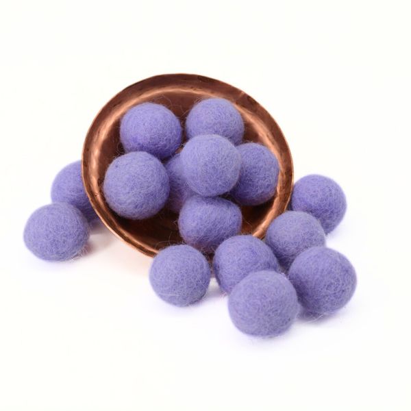 Handmade Felt Purple Colored balls
