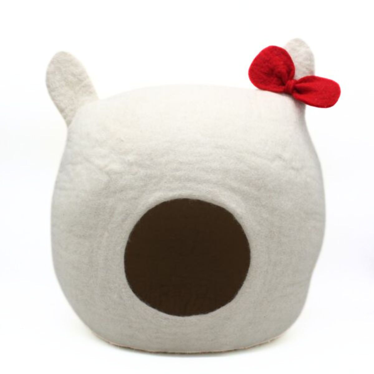 Red Bow Felt Cat Cave - Image 3
