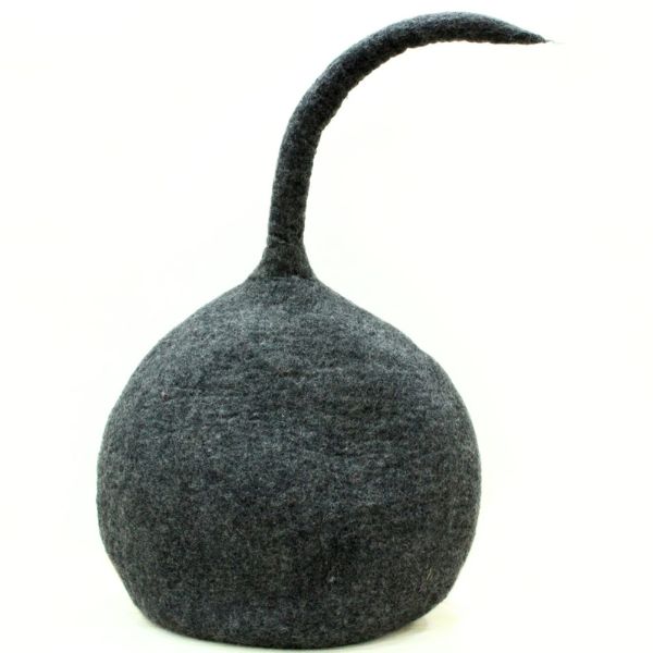 Felt Grey and Purple Cat House - Image 2