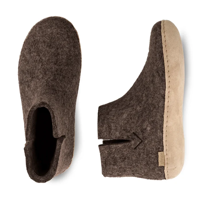 Boot with leather sole - Chestnut - Image 5