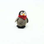 Handmade Felt Penguin Ornament with Red Scarf - Image 4