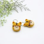 Handmade Felt Cute Tiger Face Keychain Crafted from 100% Natural Wool. - Image 4