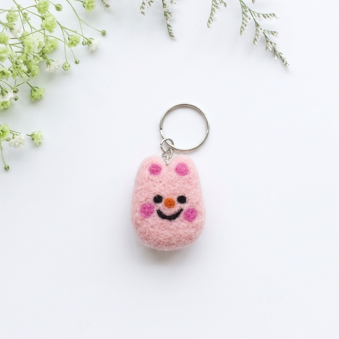 Handmade Felt Keychain Crafted from 100% Natural Wool - Image 6
