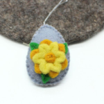 Handmade Felt Ornament with Flower Design - Image 2