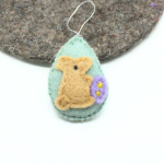 Handmade Felt Easter Egg Shaped Ornament
