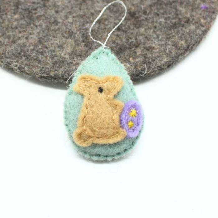 Handmade Felt Easter Egg Shaped Ornament - Image 5