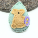 Handmade Felt Easter Egg Shaped Ornament - Image 4