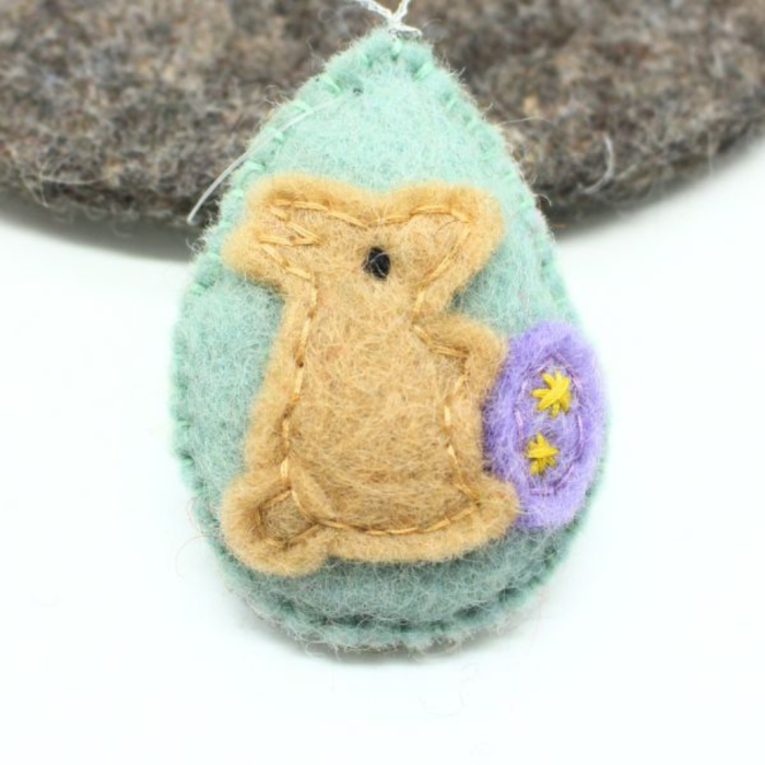 Handmade Felt Easter Egg Shaped Ornament - Image 4