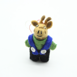 Handmade felt giraffe hanging ornament