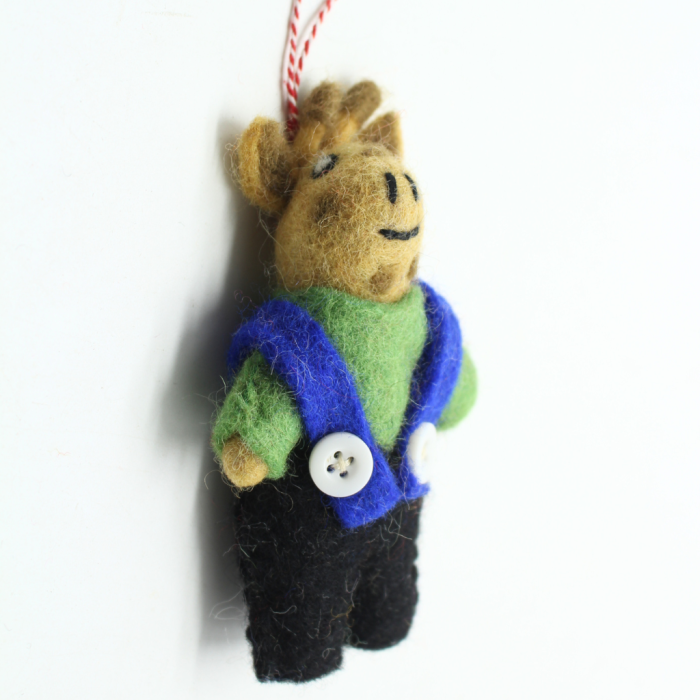 Handmade felt giraffe hanging ornament - Image 2