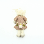 Handmade Felt Sheep with Embroidered Dress - Image 3