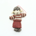 Handmade Felt Sheep Hanging Ornament