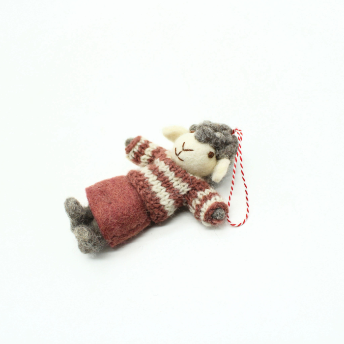 Handmade Felt Sheep Hanging Ornament - Image 5