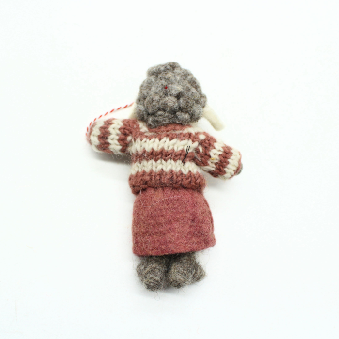 Handmade Felt Sheep Hanging Ornament - Image 3