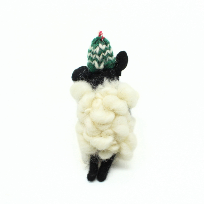 Handmade Felt sheep Christmas ornament with gift - Image 5