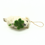 Handmade Felt sheep ornament with Lucky shamrock lamb - Image 3