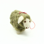 Handmade Felt Green Sheep - Image 2