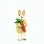 Handmade Felt Easter Bunny Ornament with Carrot - Image 4