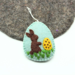 Handmade Felt Easter egg ornament - Image 4