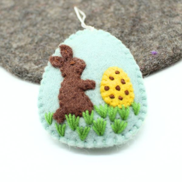 Handmade Felt Easter egg ornament - Image 3