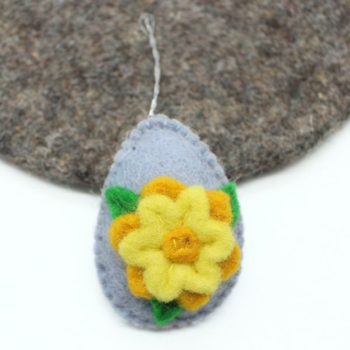 Handmade Felt Ornament with Flower Design - Image 5