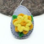 Handmade Felt Ornament with Flower Design - Image 3