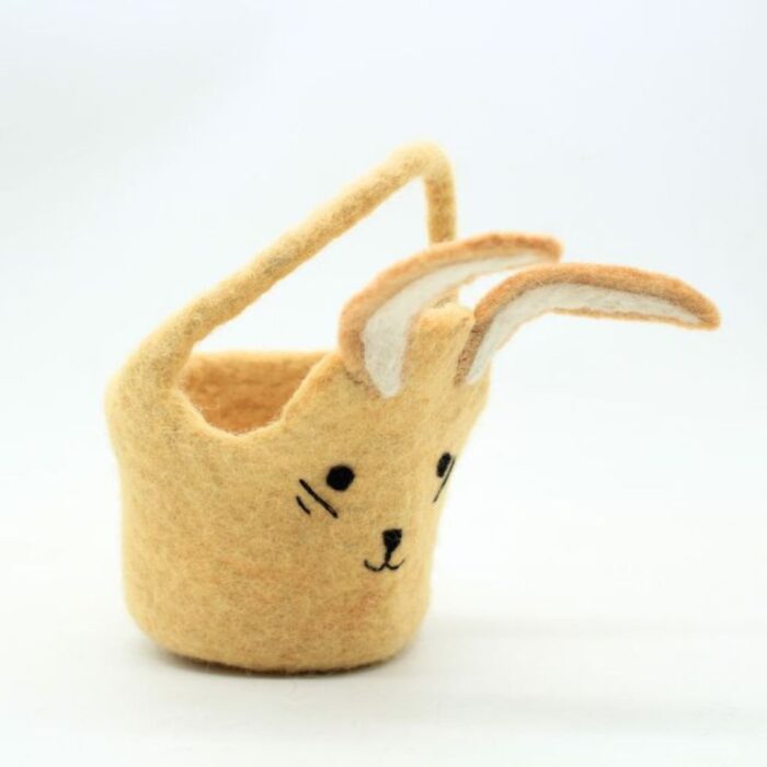 Handmade Felt Bunny Storage Basket. - Image 4