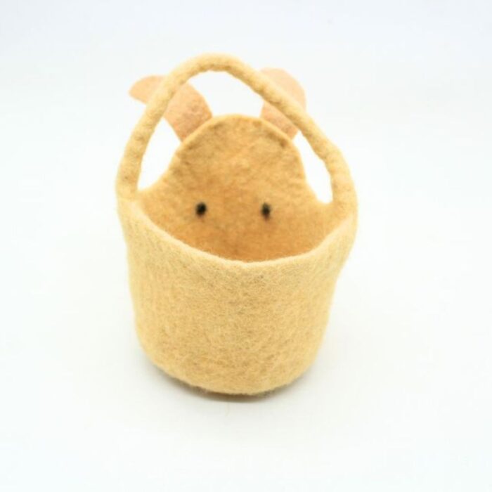 Handmade Felt Bunny Storage Basket. - Image 3