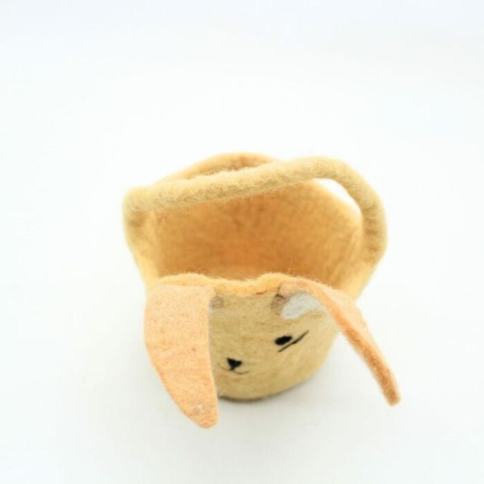 Handmade Felt Bunny Storage Basket. - Image 2