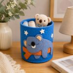 Handcrafted Felt Elephant Organizer Basket